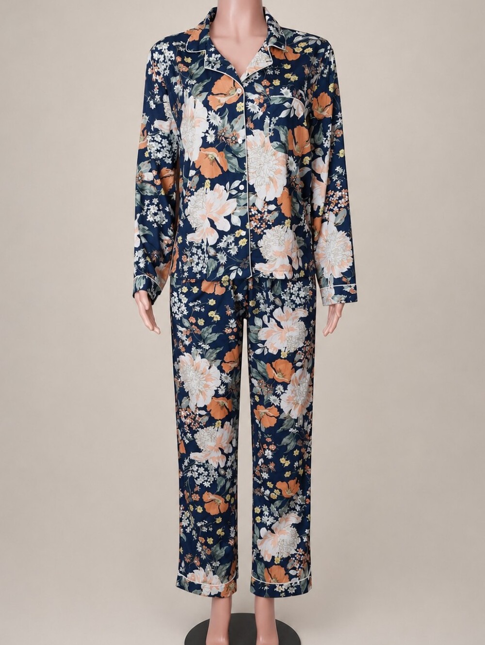 NWOT Cynthia Rowley Floral Navy Pajama Set M